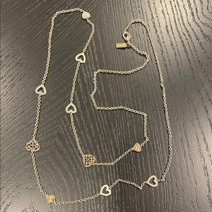 Coach Gold Tone Heart Chain Necklace
